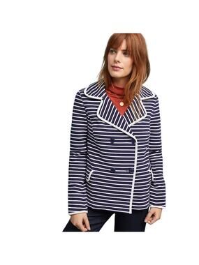 Anthropologie by Anthropologie Striped Peacoat Women’s size XS